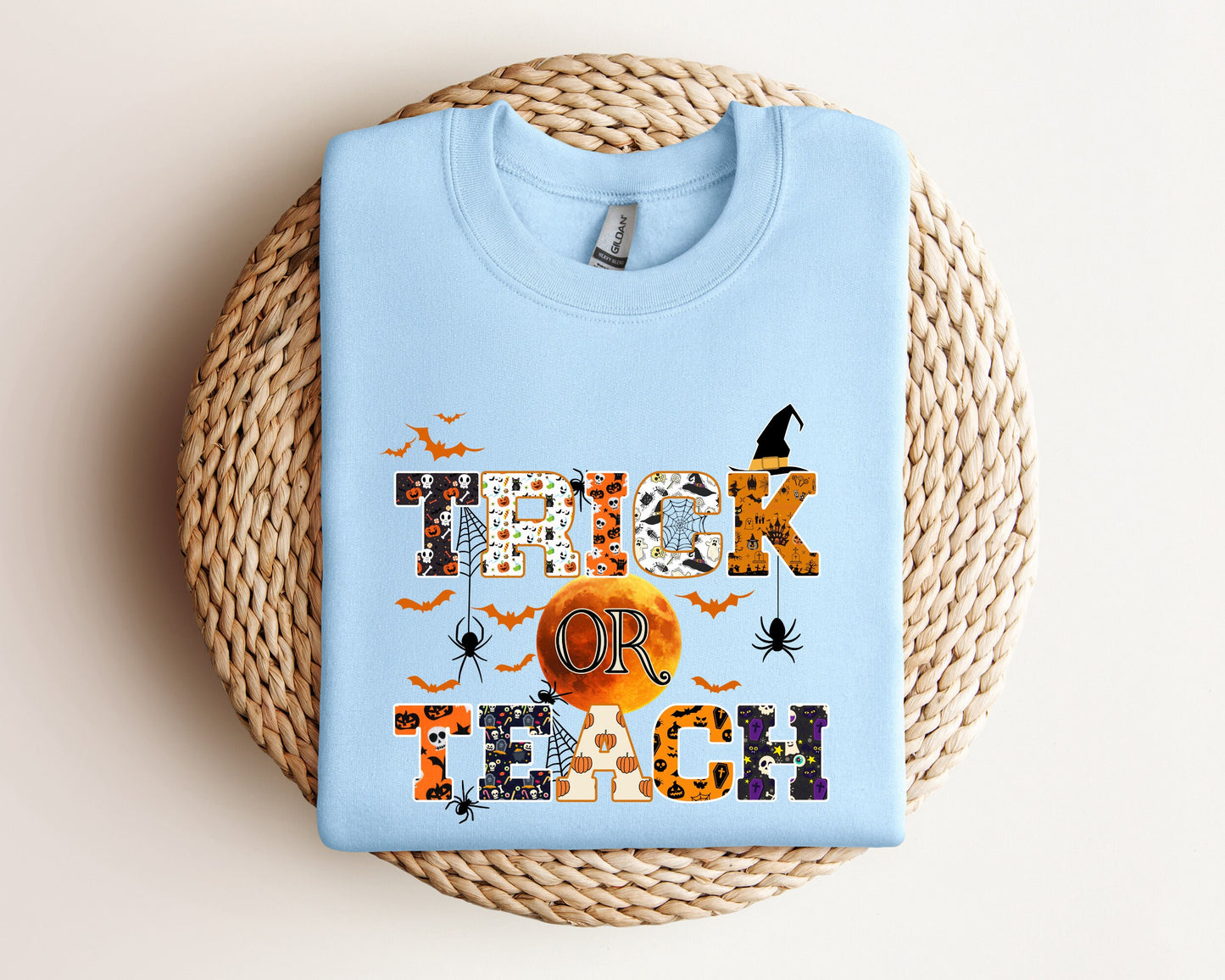 Trick or Teach Sweater, Halloween Teacher Sweatshirt, Spooky Teacher Gift, Funny Halloween, Fall Teacher Hoodie, Teacher Gift Sweatshirt