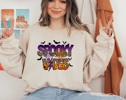 Spooky Vibes Sweatshirt, Halloween Sweater, Spooky Season Hoodie, Halloween Hoodie, Horror Hoodie, Cute Ghost Sweater, Funny Halloween Gift