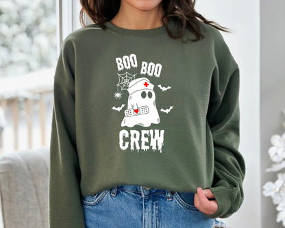 Boo Crew Sweatshirt, Boo Nurse Sweater, Halloween Sweatshirt, Halloween Nurse Sweatshirt, Funny Halloween Hoodie, Cute Nurse Crewneck