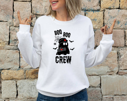 Boo Crew Sweatshirt, Boo Nurse Sweater, Halloween Sweatshirt, Halloween Nurse Sweatshirt, Funny Halloween Hoodie, Cute Nurse Crewneck