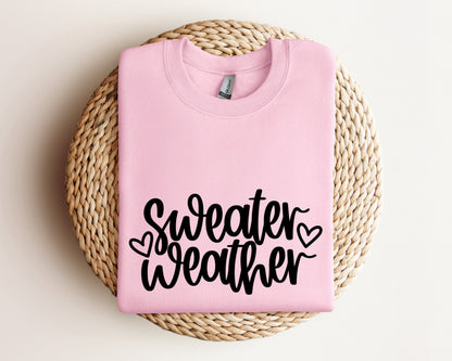 Sweater Weather Sweatshirt, Thankful Fall Hoodie, Fall Sweater, Fall Season Hoodie, Thanksgiving Sweater, Cute Fall Crewneck, Weather Hoodie
