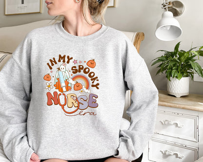 Spooky Nicu Nurse Halloween Ghost Sweatshirt, Spooky Nurse Hoodie, Spooky Halloween Nurse Life Hoodie, In My Spooky Nurse Era Sweatshirt