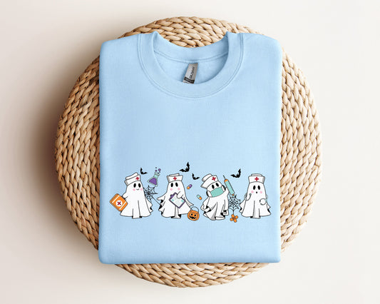 Nurse Halloween Sweatshirt, Nurse Sweater, Halloween Nursing Sweatshirt, Nursing Student Hoodie, Nurse Crewneck Sweater, Er Nurse Hoodie