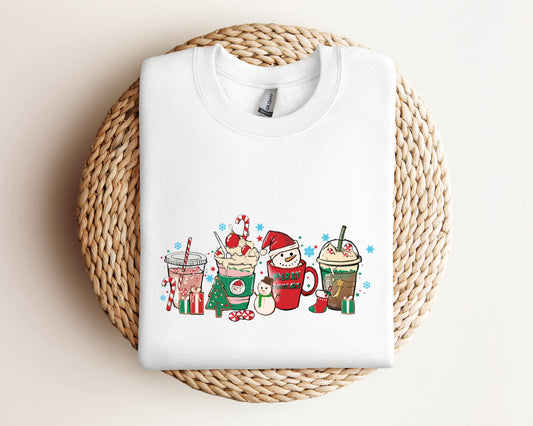 Christmas Coffee Sweatshirt, Christmas Sweatshirt, Coffee Lover Sweater, Christmas Gift, Coffee Lover Gift, Santa Sweater, Merry And Bright