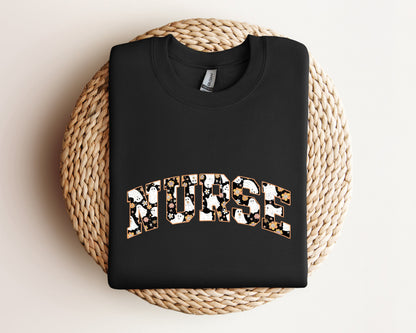 Retro Halloween Nurse Sweatshirt, Nurse Halloween Sweater, Trendy Nurse Hoodie for Fall, Nurse Appreciation Gift Hoodie, Cute Nurse Crewneck
