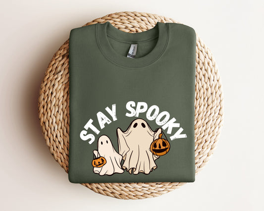 Stay Spooky Sweatshirt, Halloween Sweater, Womens Halloween Sweatshirt, Spooky Season Hoodie, Ghost Halloween Hoodie, Halloween Gift Sweater