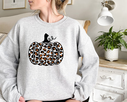 Leopard Pumpkin Sweatshirt, Cheetah Pumpkin Hoodie, Thanksgiving Sweater, Thankful Hoodie, Fall Sweater,Hello Pumpkin,Family Matching Hoodie