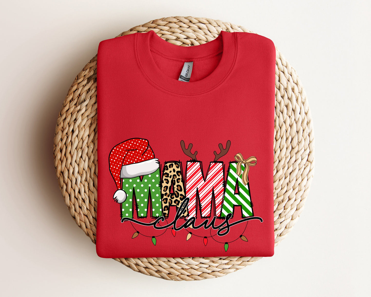 Mama Claus Sweatshirt, Christmas Sweater For Mom, Women's Holiday Hoodie, Merry Christmas Sweater, Christmas Holiday Gift For Mom Crewneck