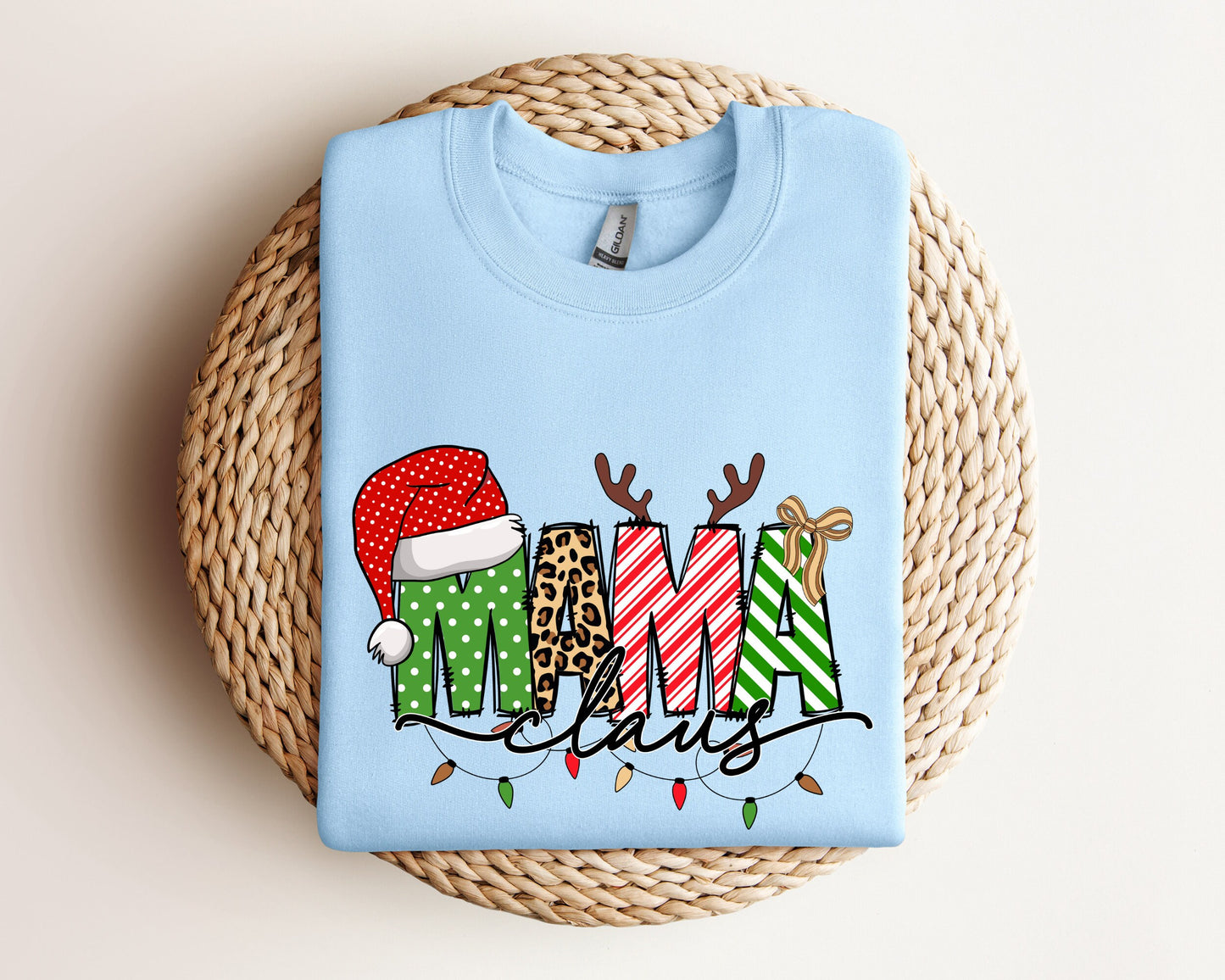 Mama Claus Sweatshirt, Christmas Sweater For Mom, Women's Holiday Hoodie, Merry Christmas Sweater, Christmas Holiday Gift For Mom Crewneck