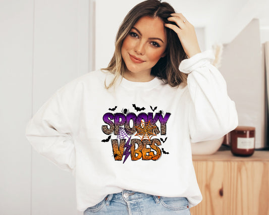 Spooky Vibes Sweatshirt, Halloween Sweater, Spooky Season Hoodie, Halloween Hoodie, Horror Hoodie, Cute Ghost Sweater, Funny Halloween Gift