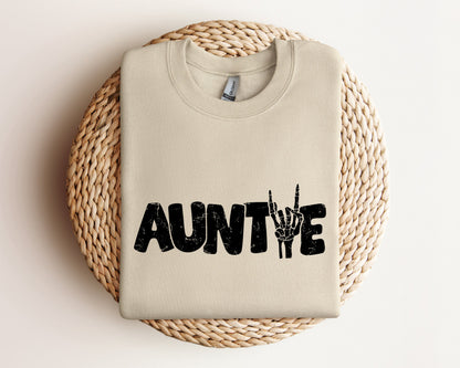 Auntie Sweatshirt, Auntie Skeleton Hand Hoodie, Cool Aunt Gift, Gift for New Aunt, Aunt Announcement Hoodie, Cool Auntie Sweatshirt