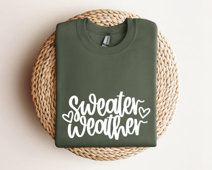 Sweater Weather Sweatshirt, Thankful Fall Hoodie, Fall Sweater, Fall Season Hoodie, Thanksgiving Sweater, Cute Fall Crewneck, Weather Hoodie
