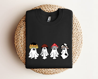 Ghost Mushroom Sweatshirt, Halloween Sweatshirt, Magic Mushroom Sweatshirt, Spooky Season Sweater, Halloween Hoodie, Funny Ghost Sweater