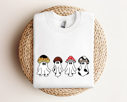 Ghost Mushroom Sweatshirt, Halloween Sweatshirt, Magic Mushroom Sweatshirt, Spooky Season Sweater, Halloween Hoodie, Funny Ghost Sweater