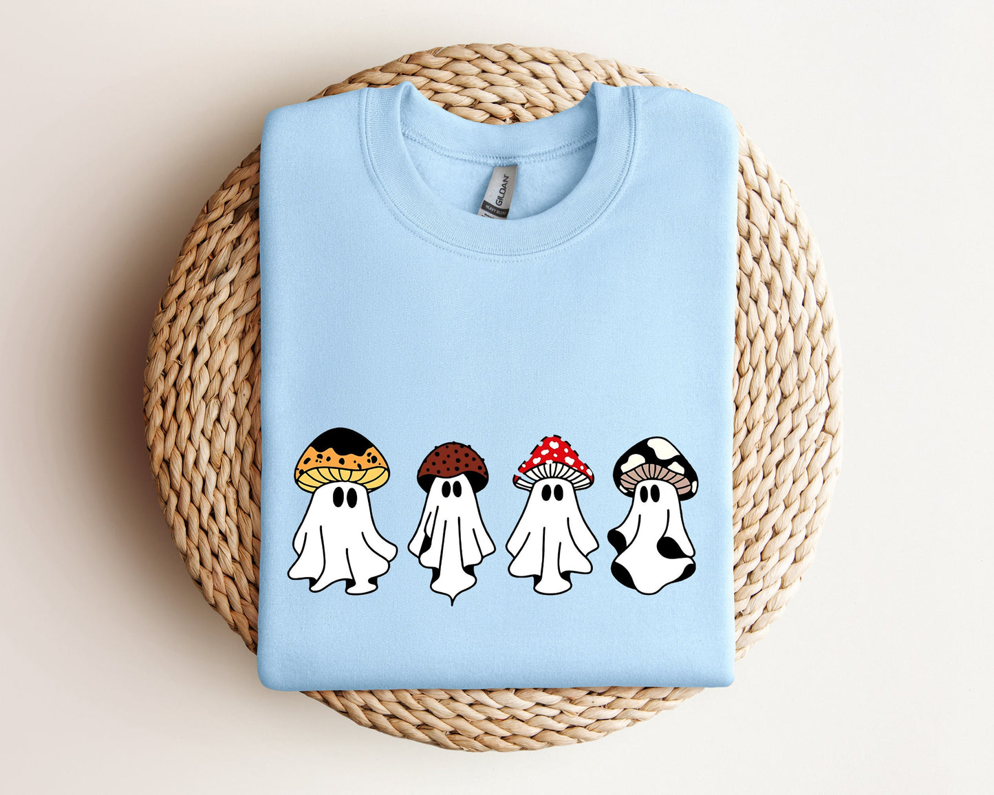 Ghost Mushroom Sweatshirt, Halloween Sweatshirt, Magic Mushroom Sweatshirt, Spooky Season Sweater, Halloween Hoodie, Funny Ghost Sweater