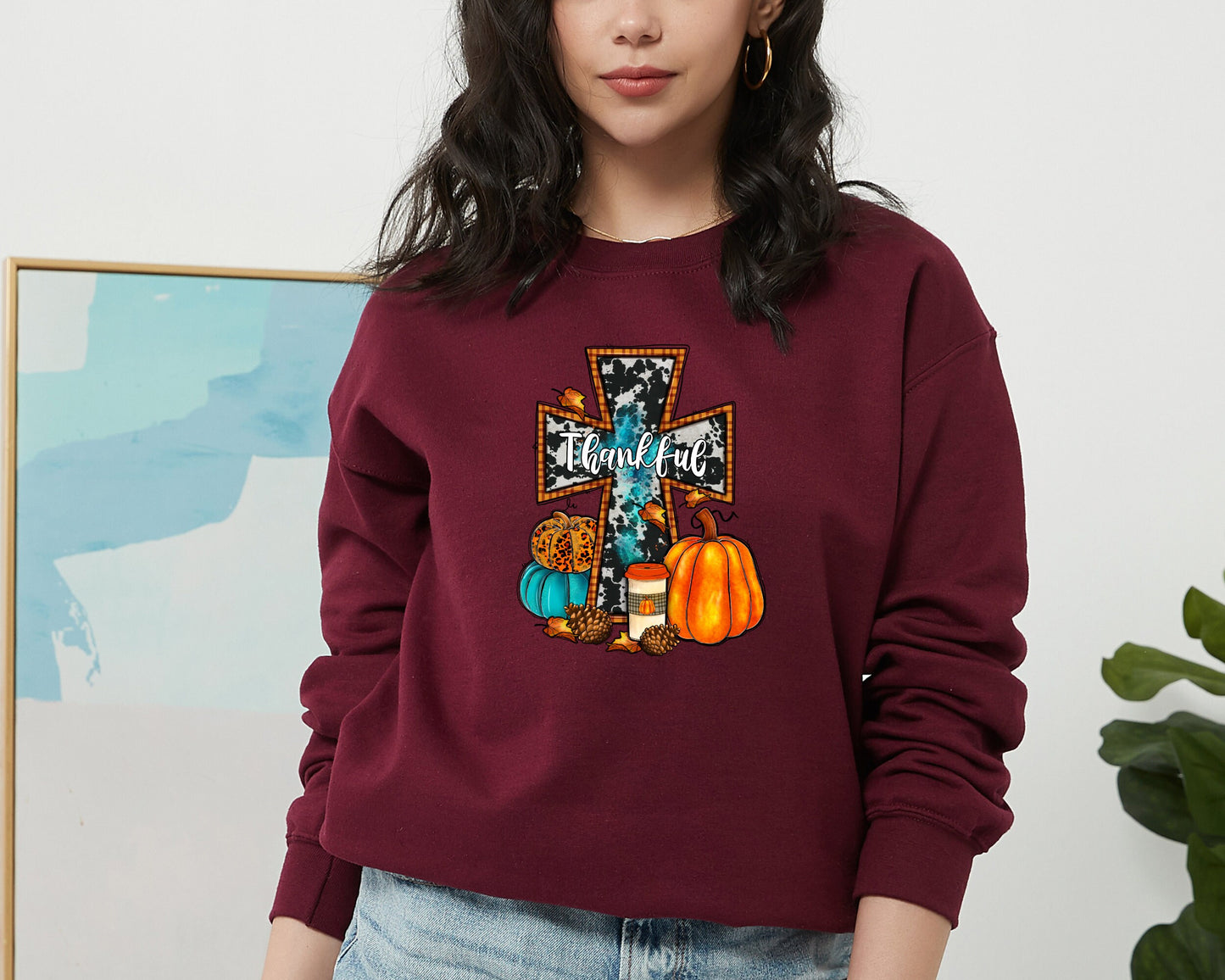 Cross Thankful Sweatshirt, Pumpkin Patch Sweater, Love Fall Y'All Hoodie, Hello Pumpkin Hoodie, Peace Love Thanksgiving Crewneck