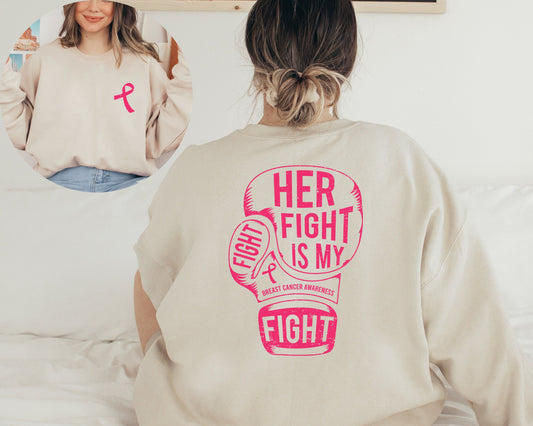 Breast Cancer Sweatshirt, Cancer Awareness Sweater, Breast Cancer Hoodie, Warrior Hoodie, Cancer Fighter Support Team Sweater,Fighter Hoodie