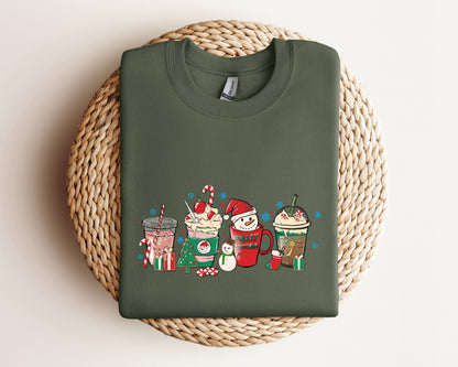 Christmas Coffee Sweatshirt, Christmas Sweatshirt, Coffee Lover Sweater, Christmas Gift, Coffee Lover Gift, Santa Sweater, Merry And Bright