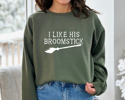 Couples Halloween Sweatshirt, Trick or Treating Parents Matching Hoodie, Halloween Party Sweater, Halloween Sweatshirt Broomsticks Pumpkins
