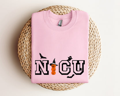 NICU Nurse Halloween Sweatshirt, Neonatal Intensive Care Unit Nurse Hoodie, Halloween Hospital Party Hoodie, Spooky Fall Nurse Crewneck