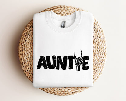 Auntie Sweatshirt, Auntie Skeleton Hand Hoodie, Cool Aunt Gift, Gift for New Aunt, Aunt Announcement Hoodie, Cool Auntie Sweatshirt