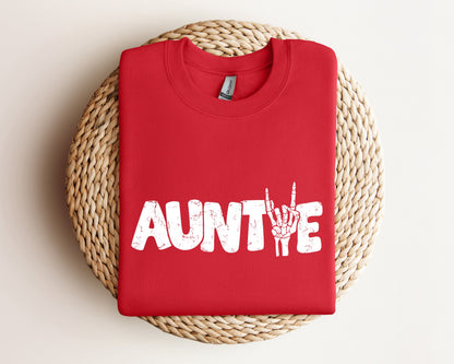 Auntie Sweatshirt, Auntie Skeleton Hand Hoodie, Cool Aunt Gift, Gift for New Aunt, Aunt Announcement Hoodie, Cool Auntie Sweatshirt