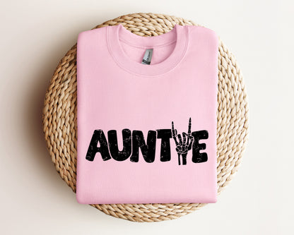 Auntie Sweatshirt, Auntie Skeleton Hand Hoodie, Cool Aunt Gift, Gift for New Aunt, Aunt Announcement Hoodie, Cool Auntie Sweatshirt