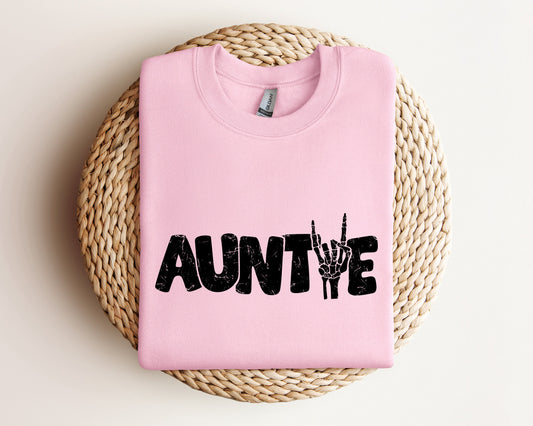Auntie Sweatshirt, Auntie Skeleton Hand Hoodie, Cool Aunt Gift, Gift for New Aunt, Aunt Announcement Hoodie, Cool Auntie Sweatshirt