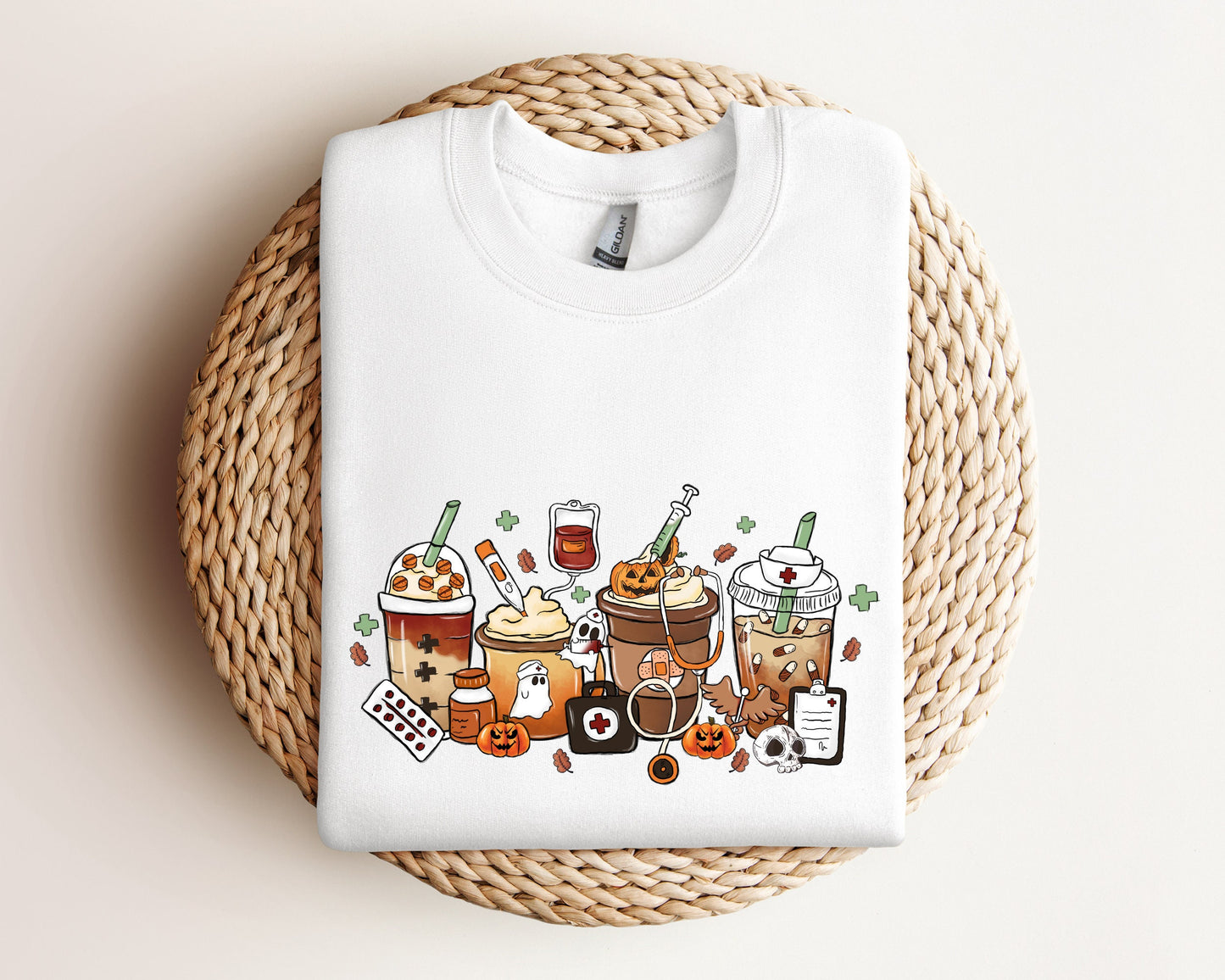 Fall Nurse Sweatshirt, Coffee Nurse Sweatshirt, Fall Sweatshirt for Coffee Lover Gift, Nurse Sweatshirt, Fall Nurse Hoodie, Coffee Nurse