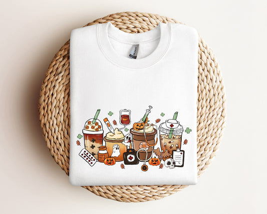 Fall Nurse Sweatshirt, Coffee Nurse Sweatshirt, Fall Sweatshirt for Coffee Lover Gift, Nurse Sweatshirt, Fall Nurse Hoodie, Coffee Nurse