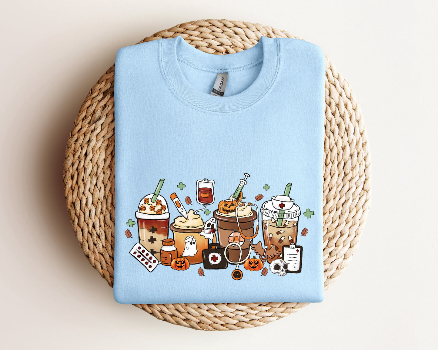 Fall Nurse Sweatshirt, Coffee Nurse Sweatshirt, Fall Sweatshirt for Coffee Lover Gift, Nurse Sweatshirt, Fall Nurse Hoodie, Coffee Nurse