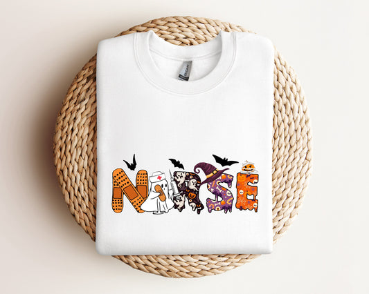Halloween Nurse Sweatshirt, Halloween Nursing Sweater, Nurse Fall Hoodie, Nurse Halloween, Halloween Nurse Hoodie, Halloween Crewneck