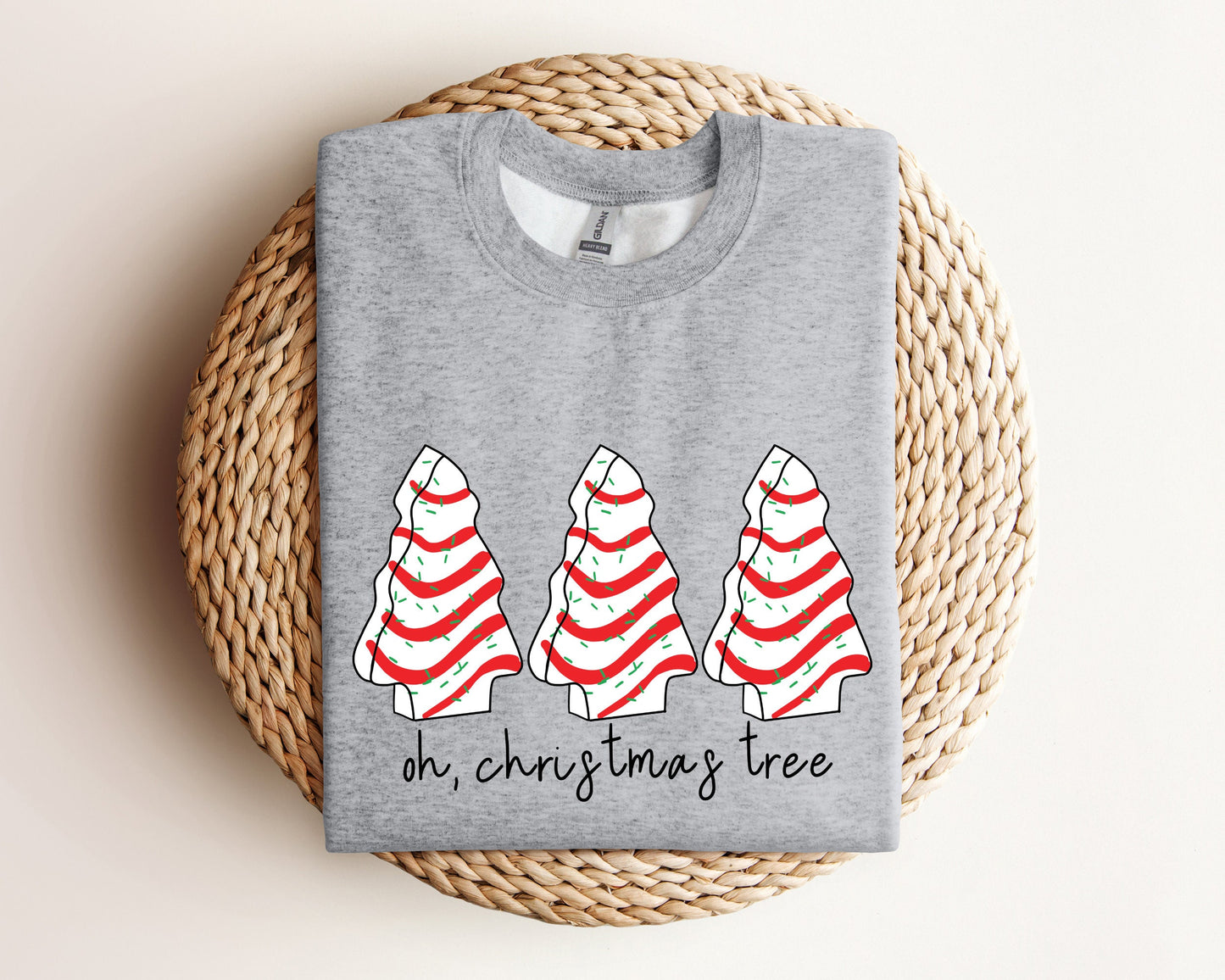 Oh Christmas Tree Sweatshirt, Christmas Cake Hoodie, Christmas Crewneck Sweater, Christmas Sweater Women, Funny Christmas Shirt Xmas Hoodie