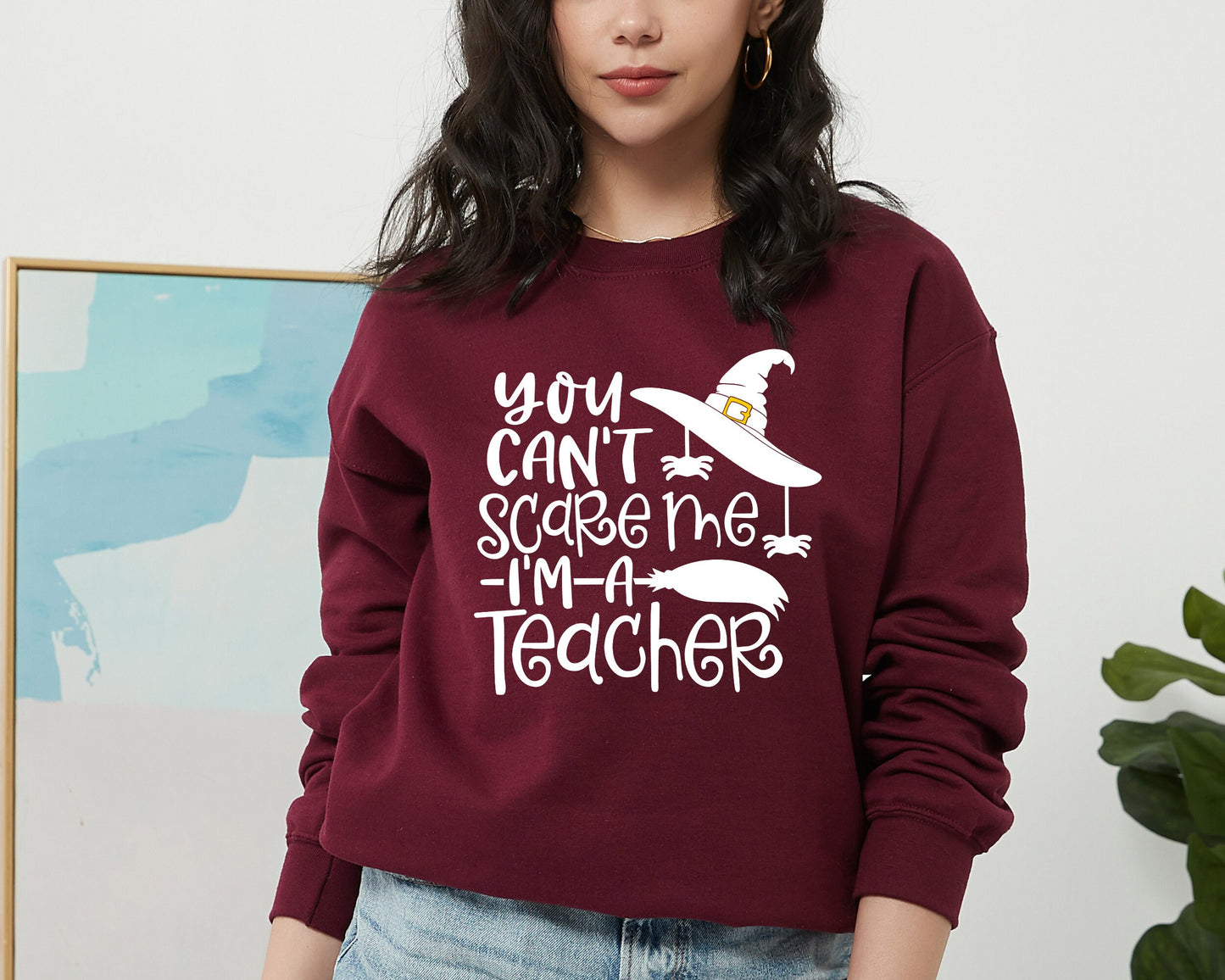 You Can't Scare me I'm a Teacher Sweatshirt, Halloween Teacher Hoodie, Best Teacher Sweater, Wild Things Hoodie, Teacher Group Crewneck