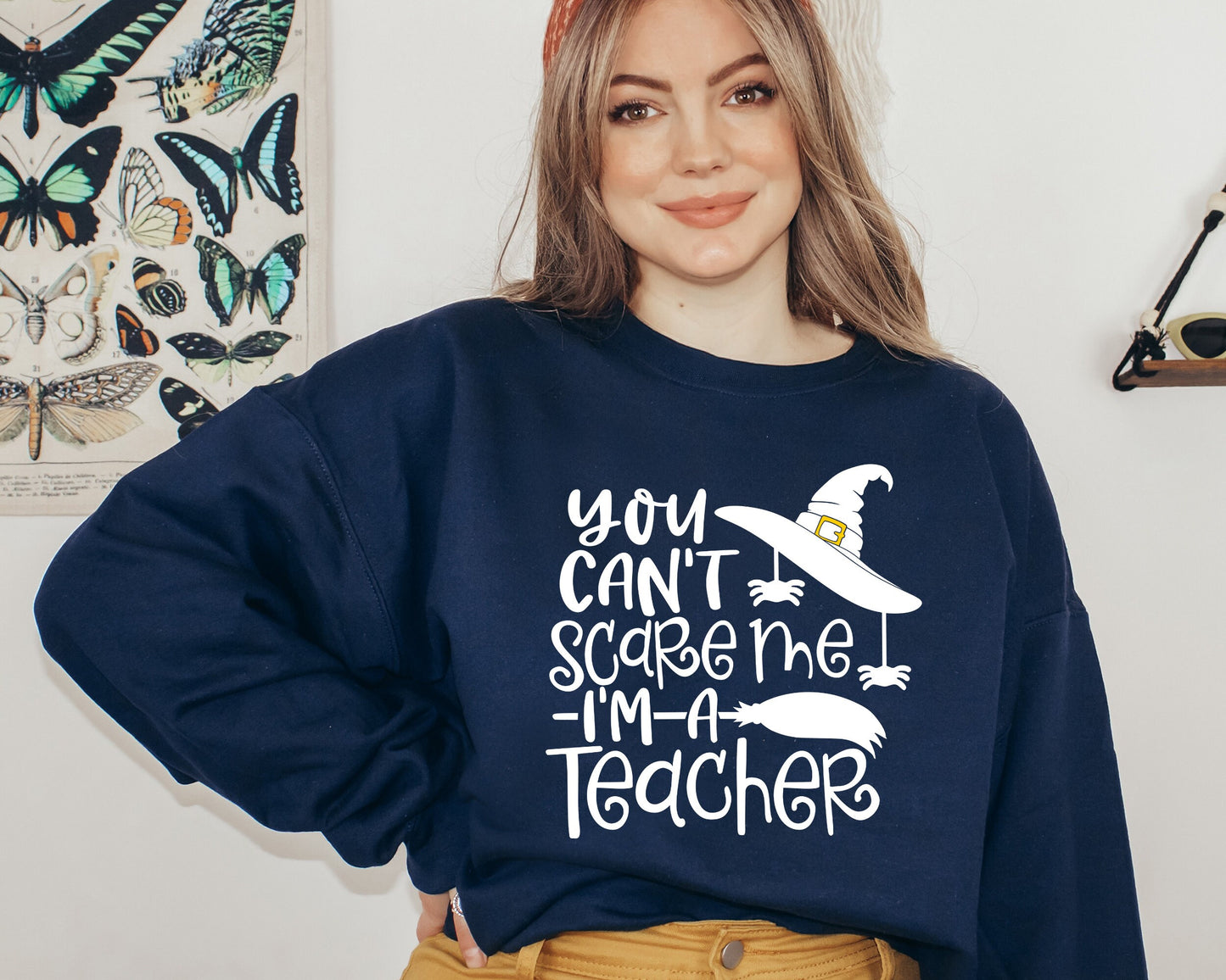 You Can't Scare me I'm a Teacher Sweatshirt, Halloween Teacher Hoodie, Best Teacher Sweater, Wild Things Hoodie, Teacher Group Crewneck