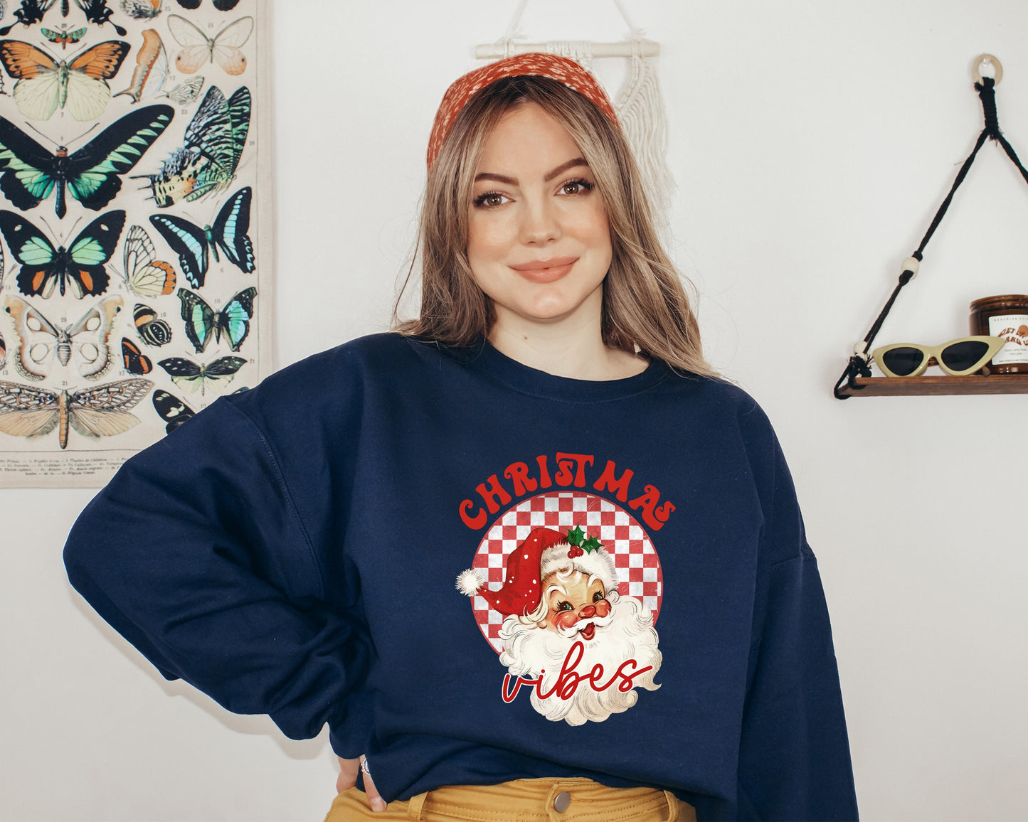 Christmas Vibes Sweatshirt, Funny Christmas Hoodie for Women, Christmas Gifts for Women, Family Matching Christmas Hoodie, Christmas Sweater
