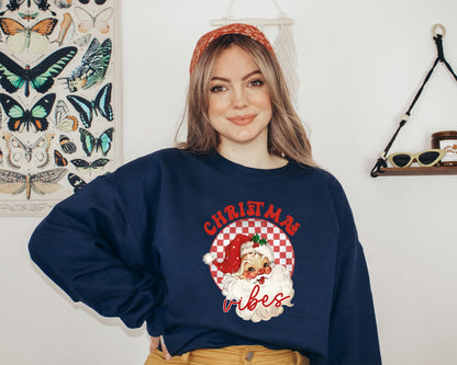 Christmas Vibes Sweatshirt, Funny Christmas Hoodie for Women, Christmas Gifts for Women, Family Matching Christmas Hoodie, Christmas Sweater