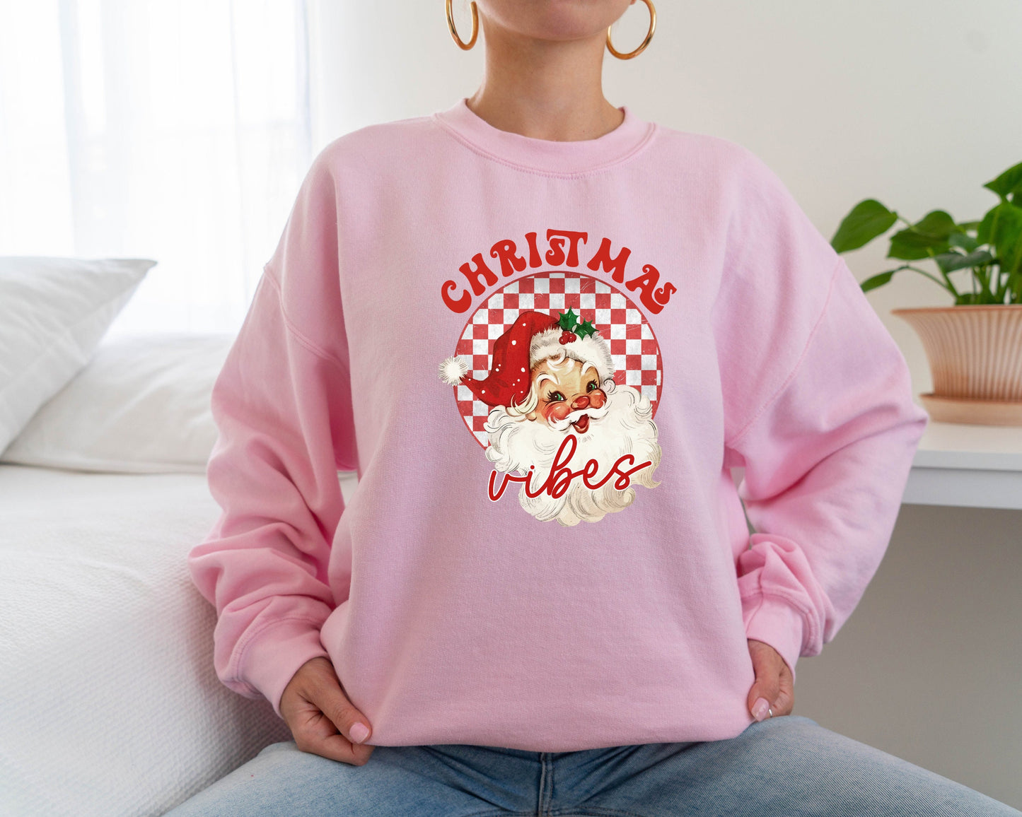 Christmas Vibes Sweatshirt, Funny Christmas Hoodie for Women, Christmas Gifts for Women, Family Matching Christmas Hoodie, Christmas Sweater