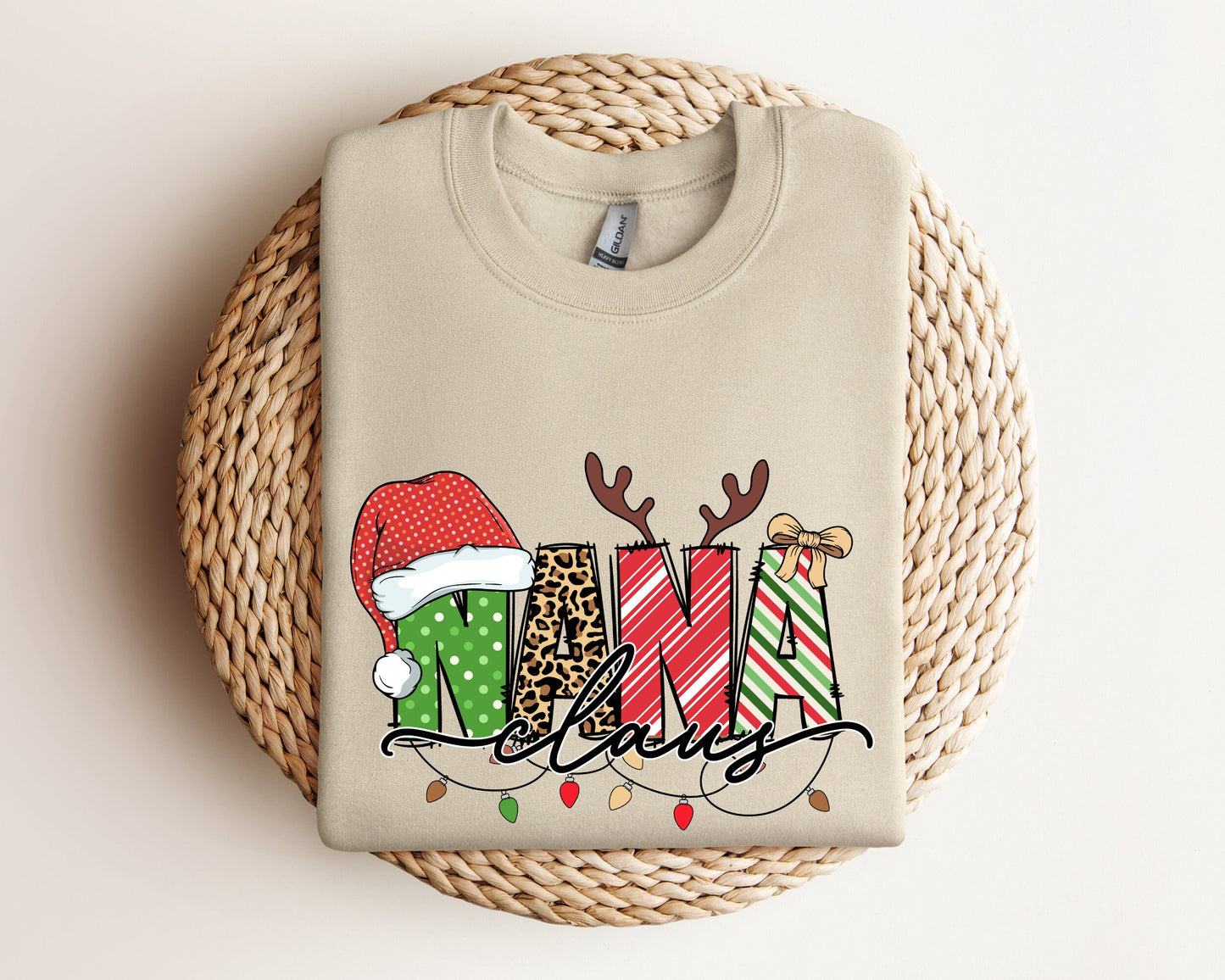Nana Claus Gift Sweatshirt, Nana Christmas Sweater, Nana Claus Hoodie, Nana Claus Christmas Sweater, Family Claus Sweatshirt, Nana Hoodie