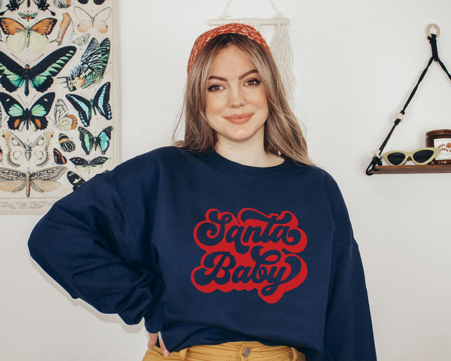 Santa Baby Sweatshirt, Christmas Pregnancy Sweatshirt, Baby Announcement Hoodie, Christmas Maternity, New Mom Sweater, Pregnant Santa Baby