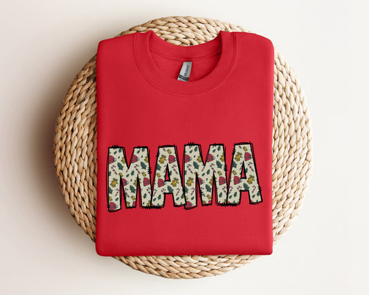 Mama Christmas Sweatshirt, Mama Sweatshirt, Christmas Sweater, Cool Mama Halloween Sweatshirt, Mama Christmas Gift, Xmas Gift Crewneck