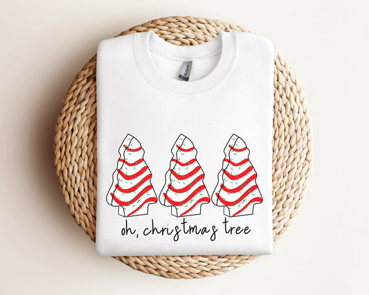 Oh Christmas Tree Sweatshirt, Christmas Cake Hoodie, Christmas Crewneck Sweater, Christmas Sweater Women, Funny Christmas Shirt Xmas Hoodie