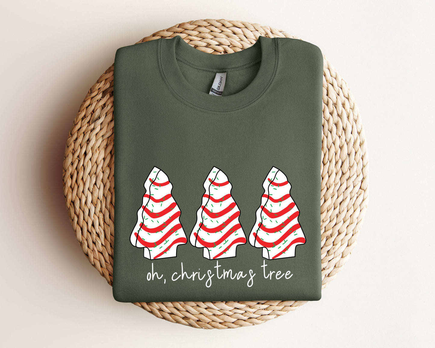 Oh Christmas Tree Sweatshirt, Christmas Cake Hoodie, Christmas Crewneck Sweater, Christmas Sweater Women, Funny Christmas Shirt Xmas Hoodie