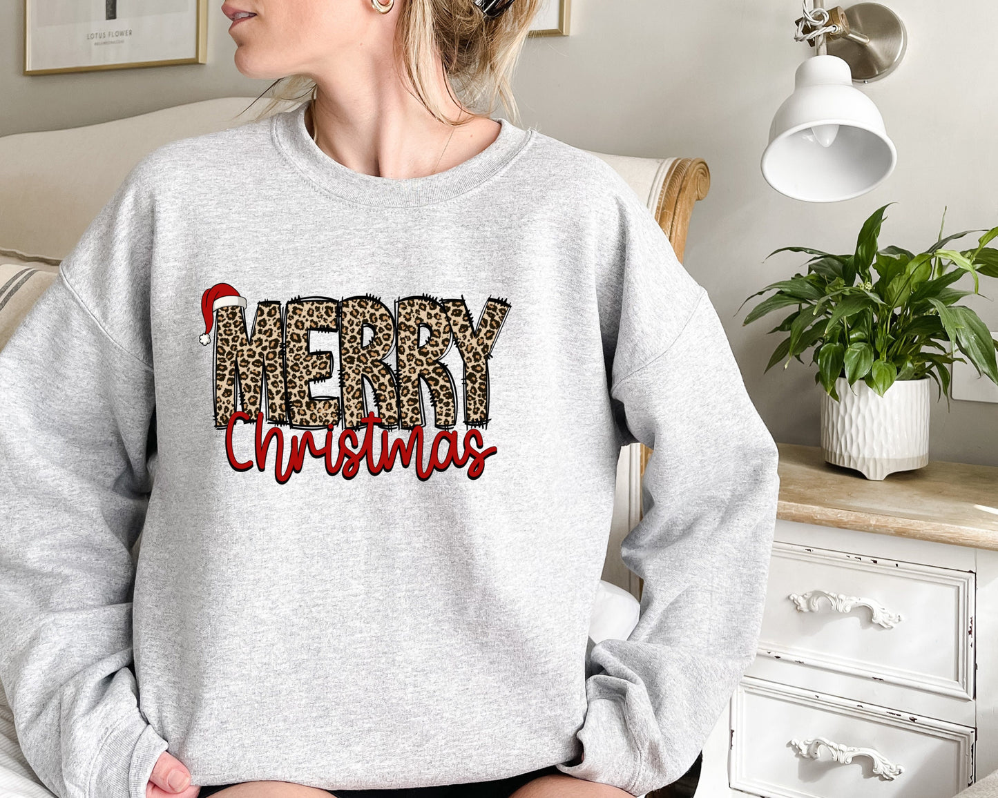 Buffalo Plaid Christmas Sweatshirt, Merry Christmas Hoodie, Christmas Family, Christmas Gift Crewneck, Holiday Gift, Leopard Sweater