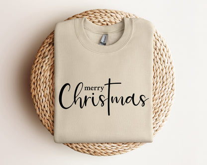 Merry Christmas Sweatshirt, Christmas Cross Hoodie, Winter Sweater, Christmas 2023 Sweater, Family Christmas T-Shirt, Christmas Gift Hoodie