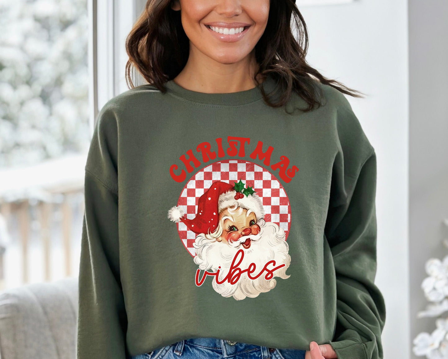 Christmas Vibes Sweatshirt, Funny Christmas Hoodie for Women, Christmas Gifts for Women, Family Matching Christmas Hoodie, Christmas Sweater