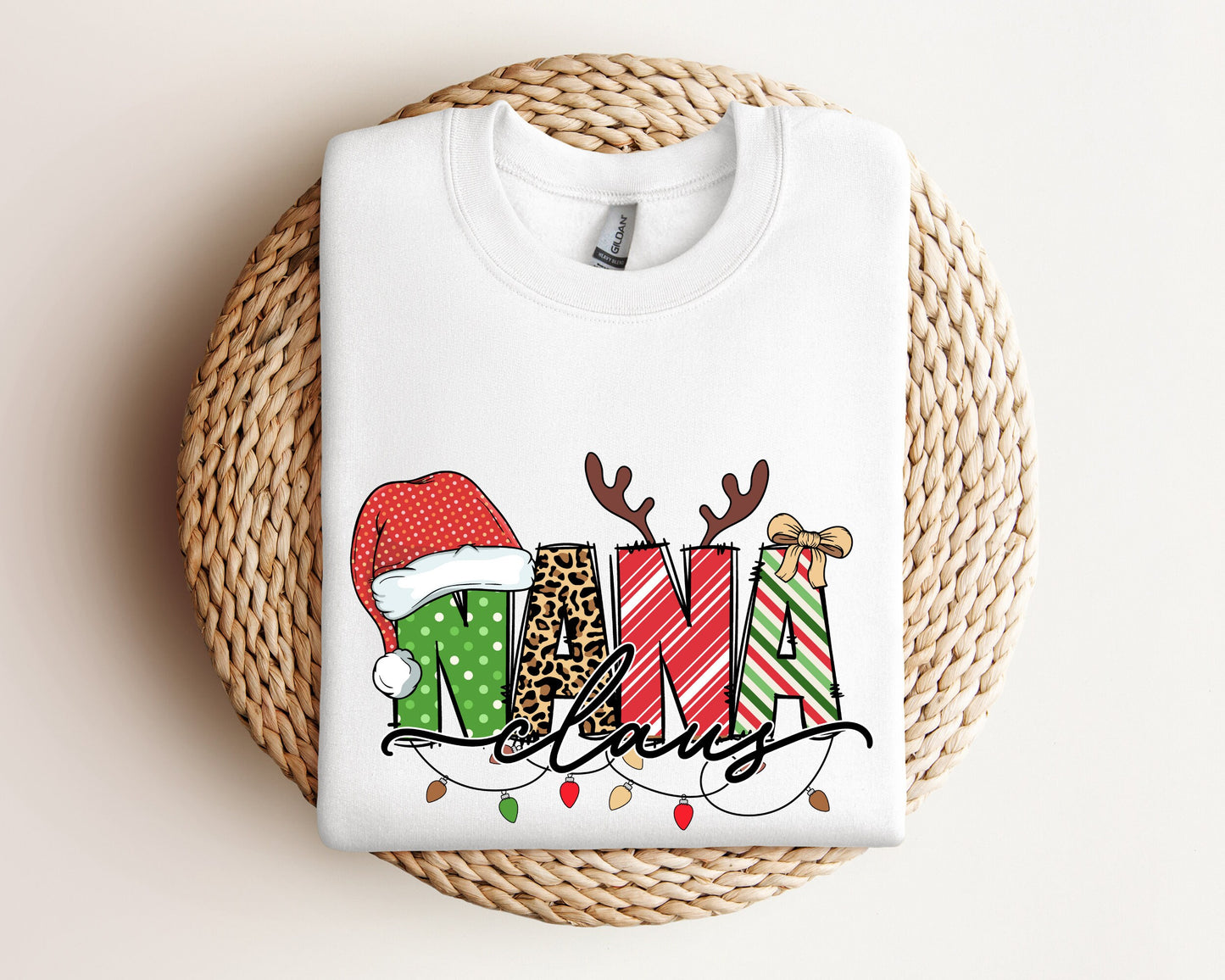 Nana Claus Gift Sweatshirt, Nana Christmas Sweater, Nana Claus Hoodie, Nana Claus Christmas Sweater, Family Claus Sweatshirt, Nana Hoodie