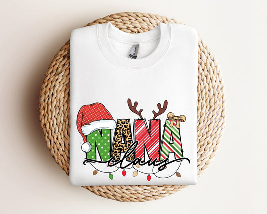 Nana Claus Gift Sweatshirt, Nana Christmas Sweater, Nana Claus Hoodie, Nana Claus Christmas Sweater, Family Claus Sweatshirt, Nana Hoodie