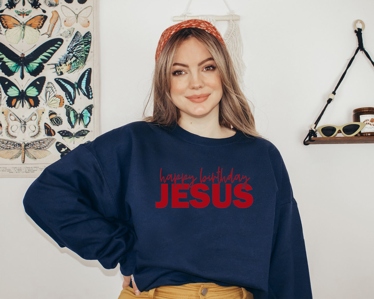 Happy Birthday Jesus Sweatshirt, Happy Birthday Jesus Sweater, Happy Birthday Jesus Hoodie, Jesus Birthday Crewneck, Jesus Birthday Sweater