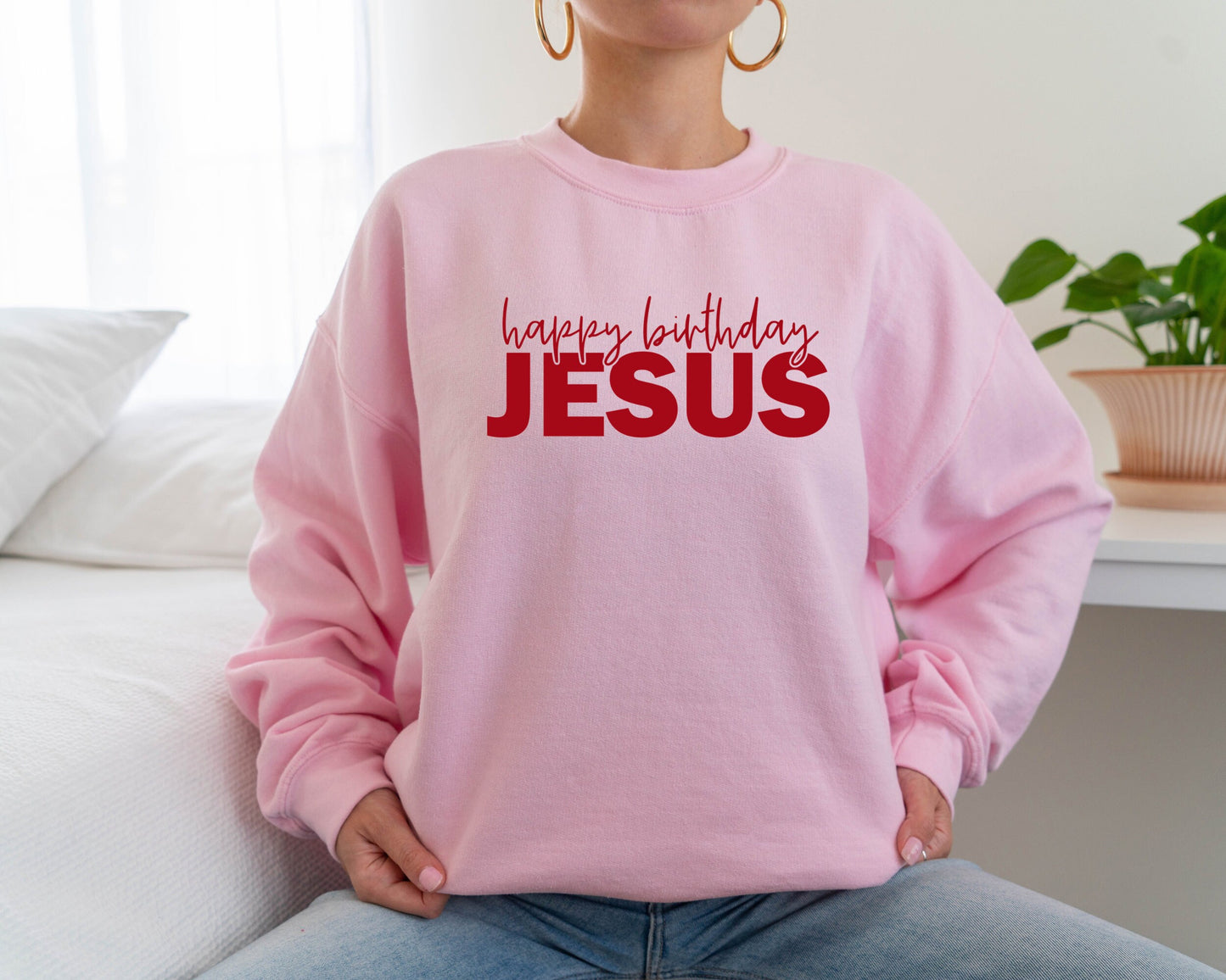 Happy Birthday Jesus Sweatshirt, Happy Birthday Jesus Sweater, Happy Birthday Jesus Hoodie, Jesus Birthday Crewneck, Jesus Birthday Sweater